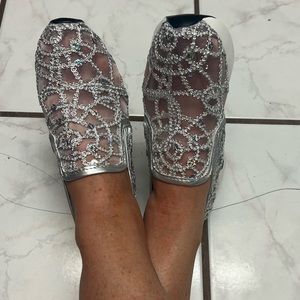 Fun Glitter, dress, tennis shoes great for parties and weddings